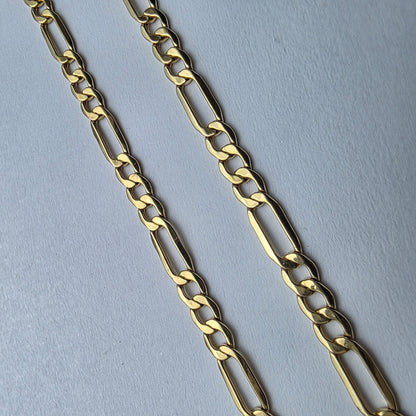 Zlata verižica Figaro vez 14K 585/1000; masa=4.24g