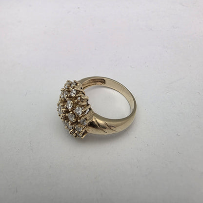 Zlati prstan "FLORIS" 14K 585/1000; masa=5.78g