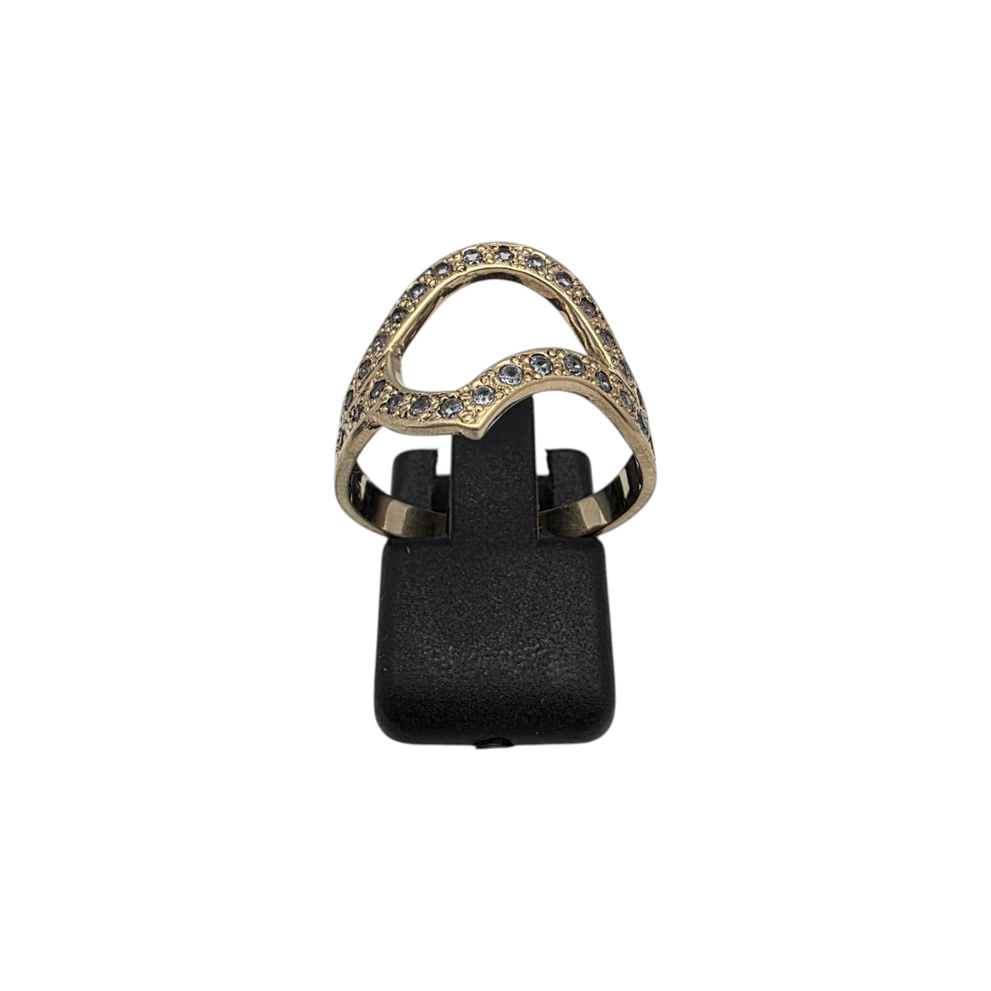 Zlati prstan "JANINE" 14K 585/1000; masa=3.87g