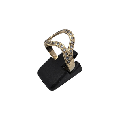 Zlati prstan "JANINE" 14K 585/1000; masa=3.87g