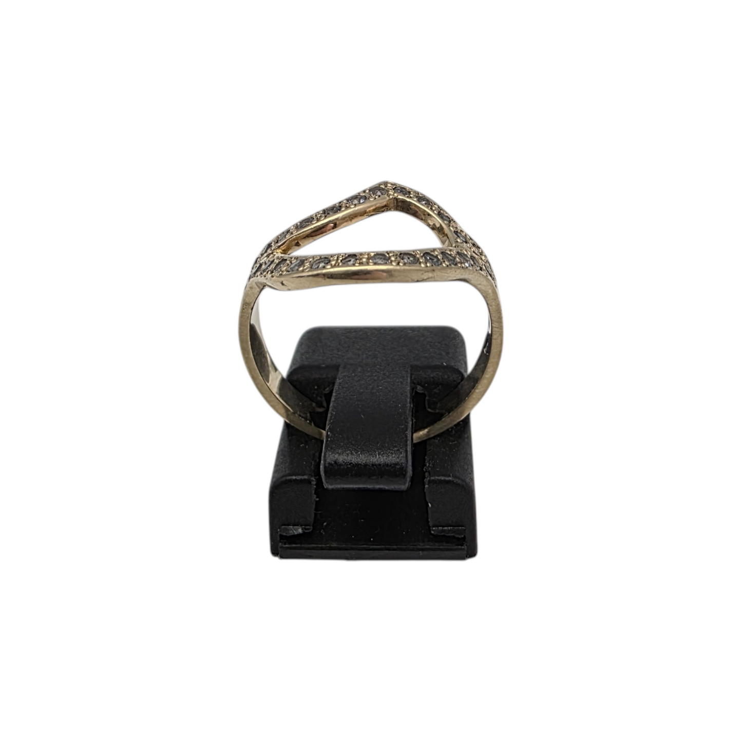 Zlati prstan "JANINE" 14K 585/1000; masa=3.87g