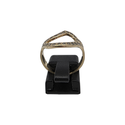 Zlati prstan "JANINE" 14K 585/1000; masa=3.87g