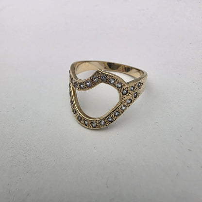 Zlati prstan "JANINE" 14K 585/1000; masa=3.87g