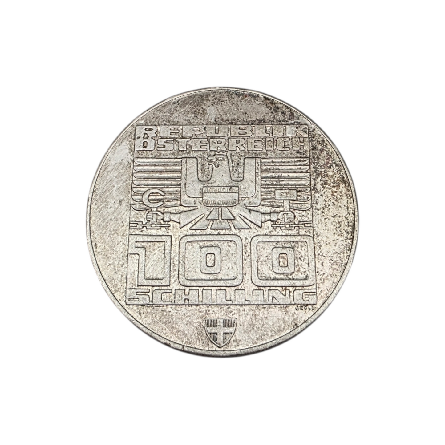 Srebrnik 100 Schillings Ag 640/1000; masa=23.96g