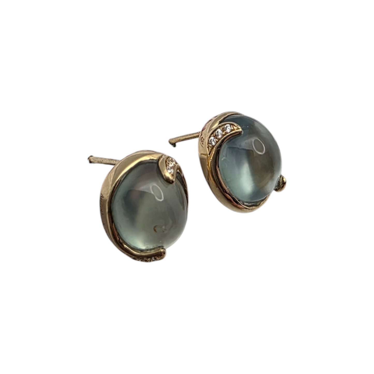 Zlati uhani "OLHOS" 14K 585/1000; masa=2.92g
