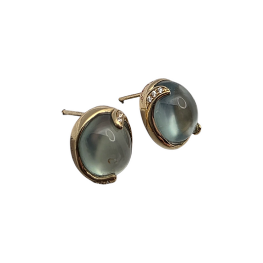 Zlati uhani "OLHOS" 14K 585/1000; masa=2.92g