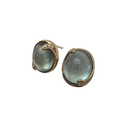 Zlati uhani "OLHOS" 14K 585/1000; masa=2.92g