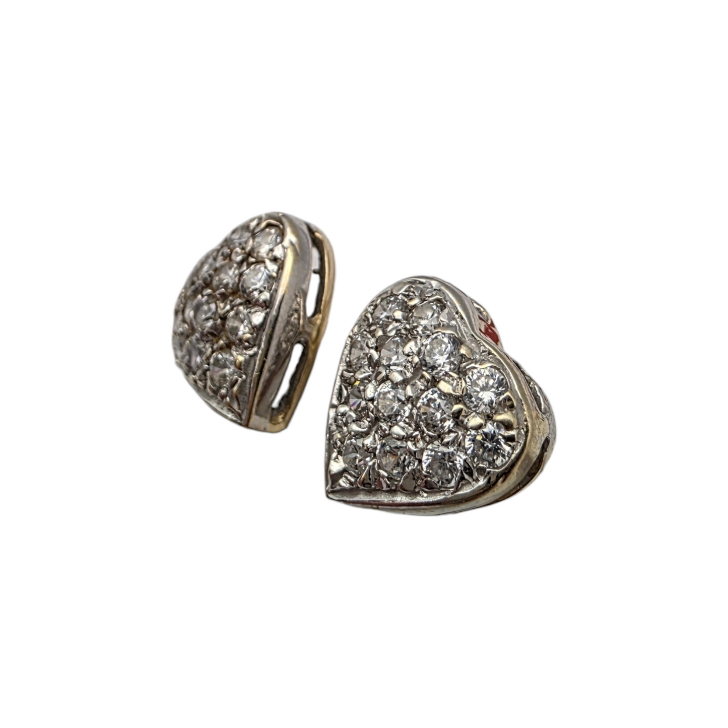 Zlati uhani "HERZ" 14K 585/1000; masa=3.56g