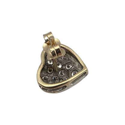 Zlati uhani "HERZ" 14K 585/1000; masa=3.56g