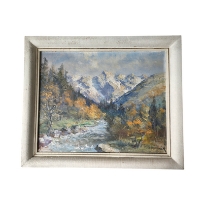 Potočnik; Olje na platno; "Reka"; 58 cm x 48 cm