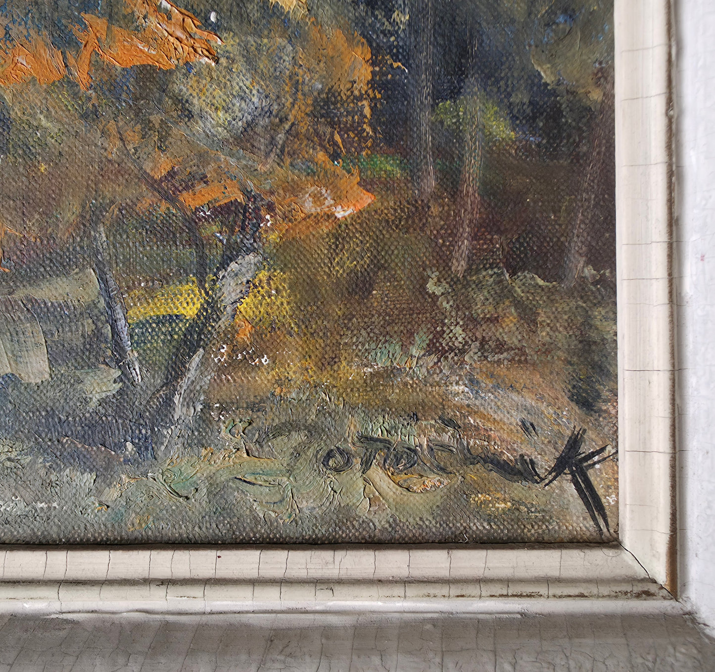 Potočnik; Olje na platno; "Reka"; 58 cm x 48 cm