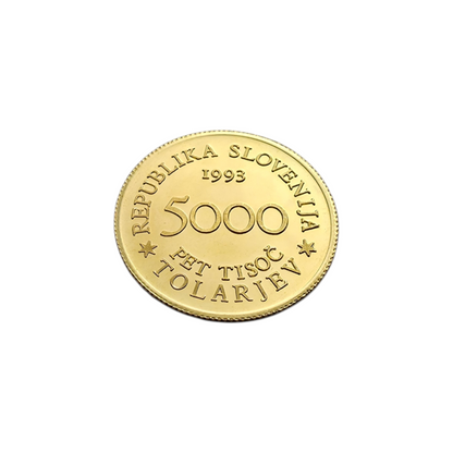 Zlatnik "AgT" 21K 900/1000; masa=7.03g