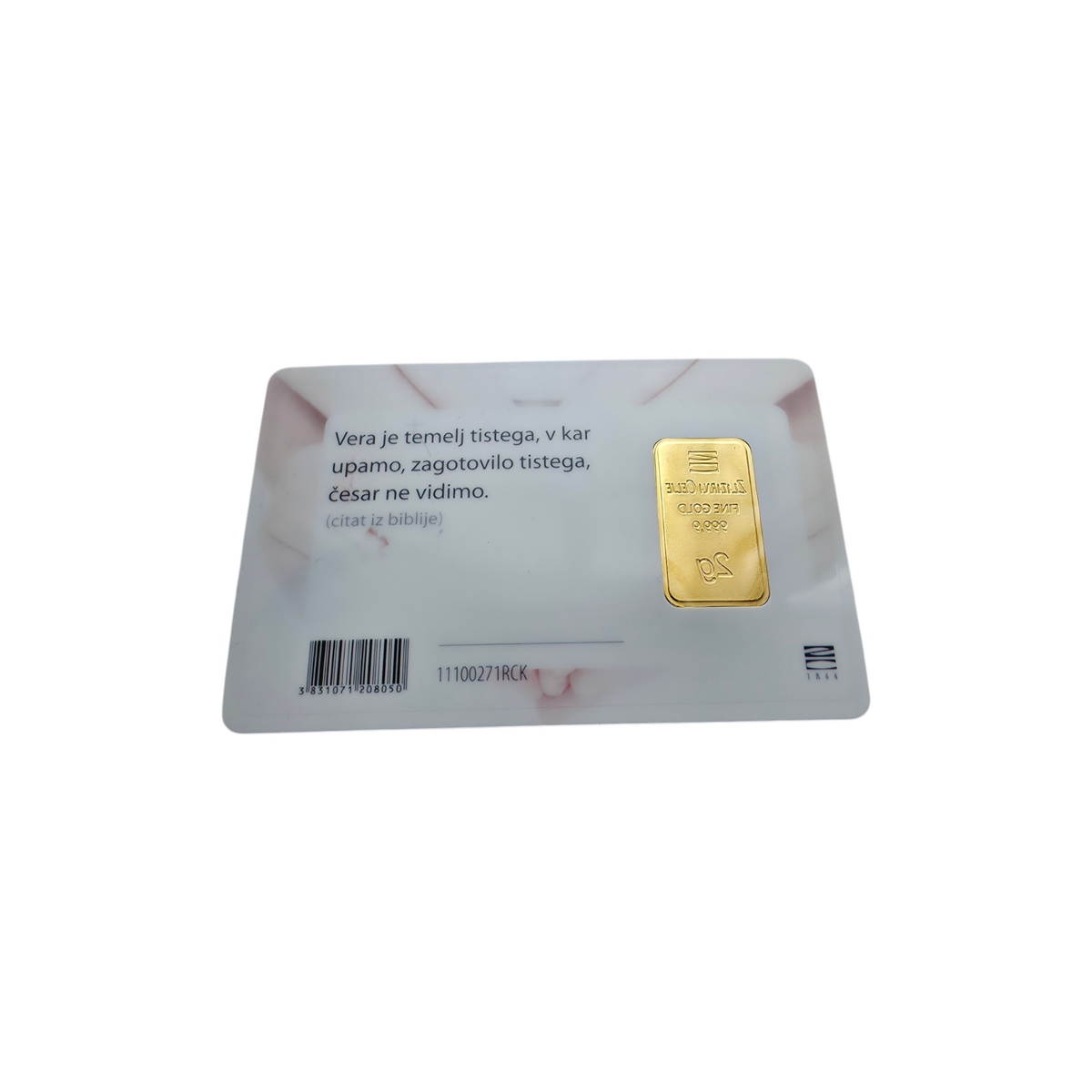 Naložbeno zlato "Sveta grama" 24K 999.9/1000; masa=2.00g
