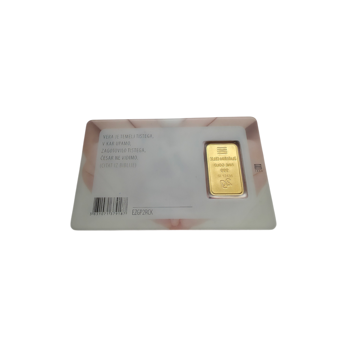 Naložbeno zlato "Sveta grama" 24K 999.9/1000; masa=2.00g