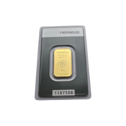 Naložbeno zlato Argor Heraeus 24K 999.9/1000; masa=10.00g