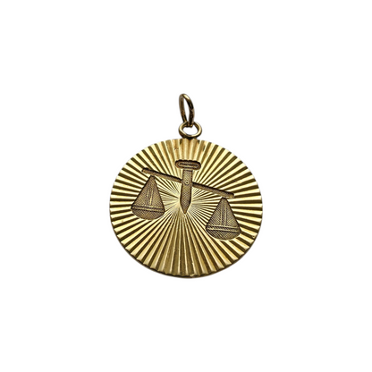 Zlati obesek "LIBRA" 14K 585/1000; masa=2.75g
