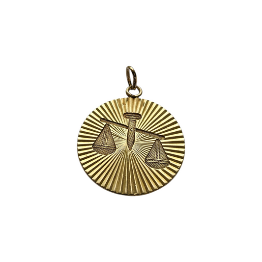 Zlati obesek "LIBRA" 14K 585/1000; masa=2.75g