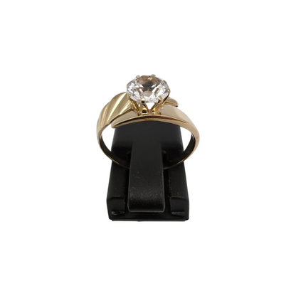 Zlati prstan "HELIOS" 14K 585/1000; masa=2.77g