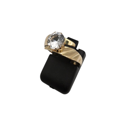 Zlati prstan "HELIOS" 14K 585/1000; masa=2.77g
