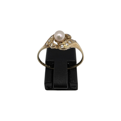 Zlati prstan "ILEANA" 14K 585/1000; masa=1.89g