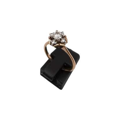 Diamantni prstan "LIEU" 14K 585/1000; masa=3.31g