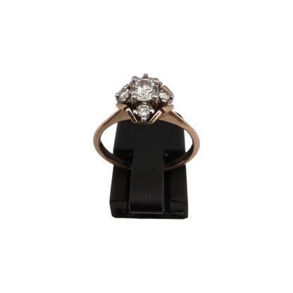 Diamantni prstan "LIEU" 14K 585/1000; masa=3.31g