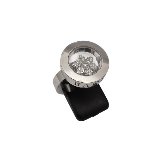 Diamantni prstan Chopard Happy Diamonds 18K 750/1000; masa=19g