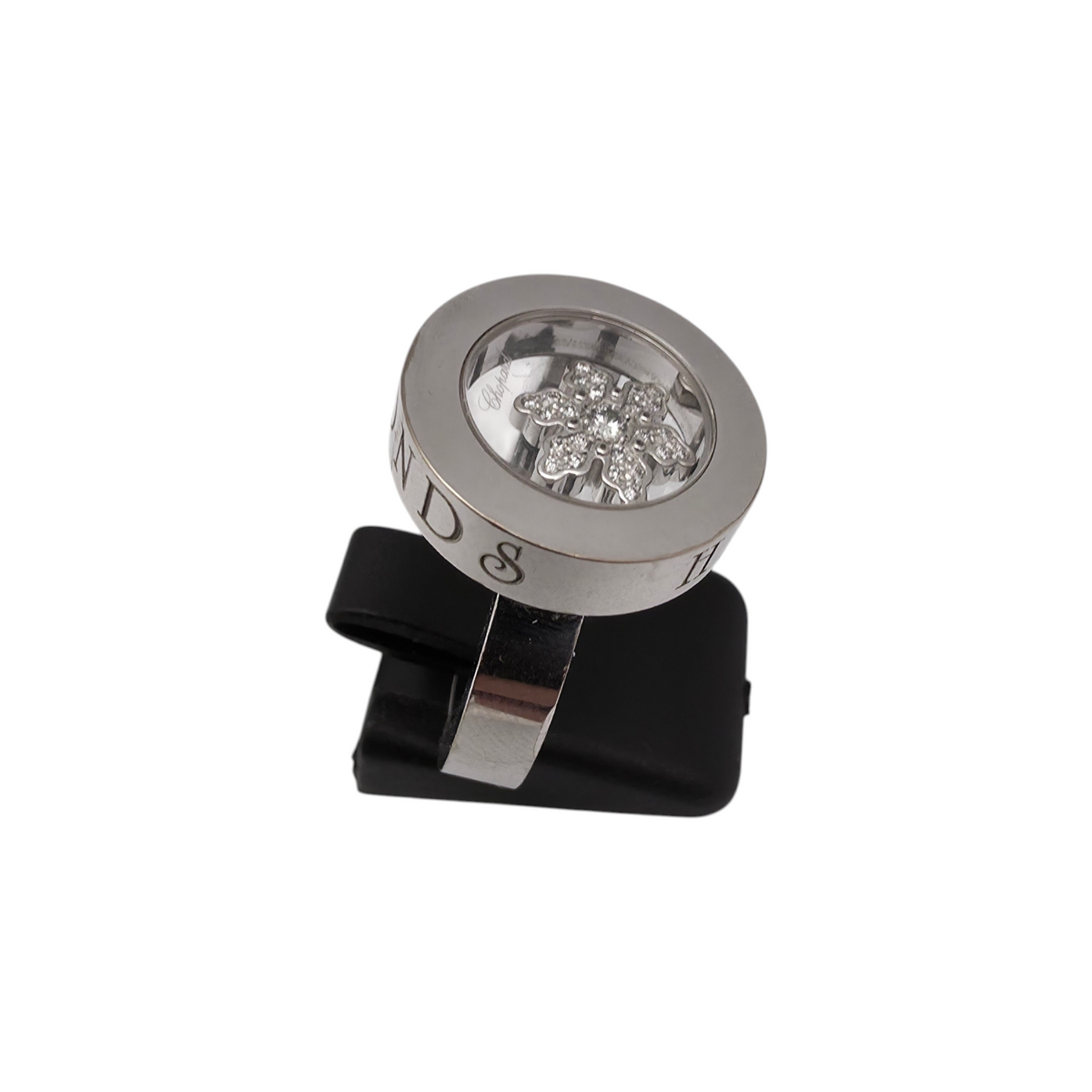 Diamantni prstan Chopard Happy Diamonds 18K 750/1000; masa=19g