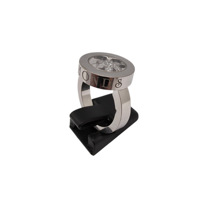 Diamantni prstan Chopard Happy Diamonds 18K 750/1000; masa=19g
