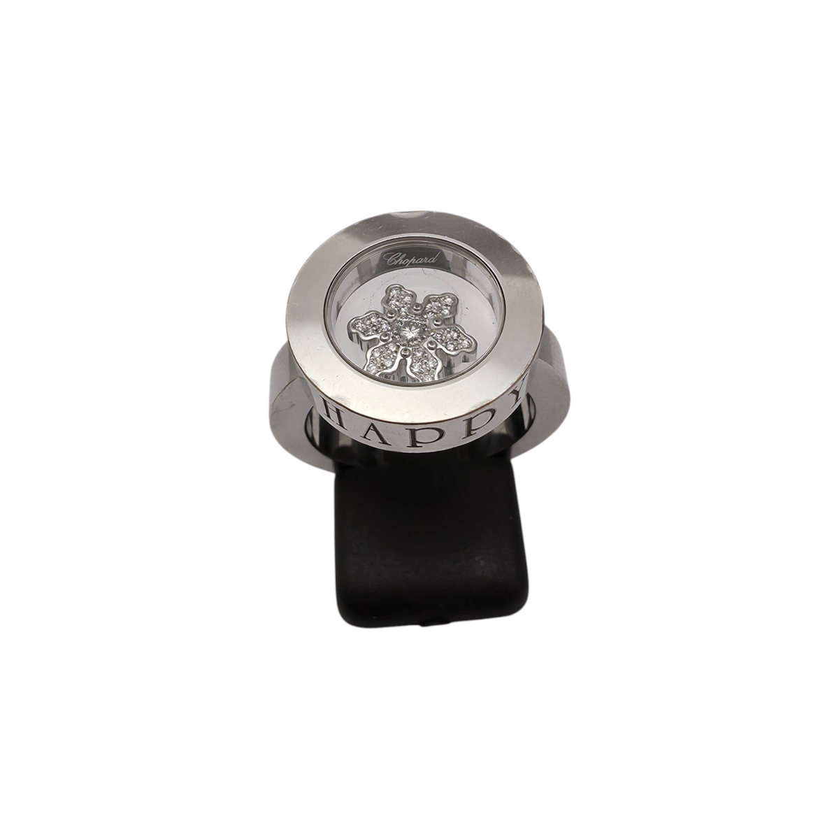 Diamantni prstan Chopard Happy Diamonds 18K 750/1000; masa=19g
