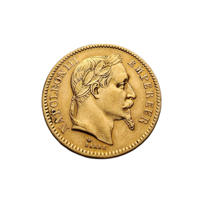 Zlatnik Napoleon III. 21K 900/1000; masa=6.39g