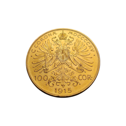 Zlatnik 100 kron 21K 900/1000; masa=33.84g