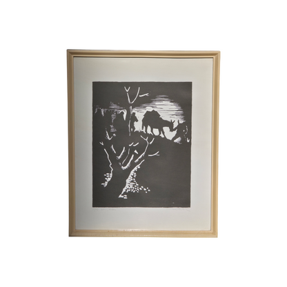 Ive Šubic; Lesorez; "Večer"; 41 cm x 51 cm