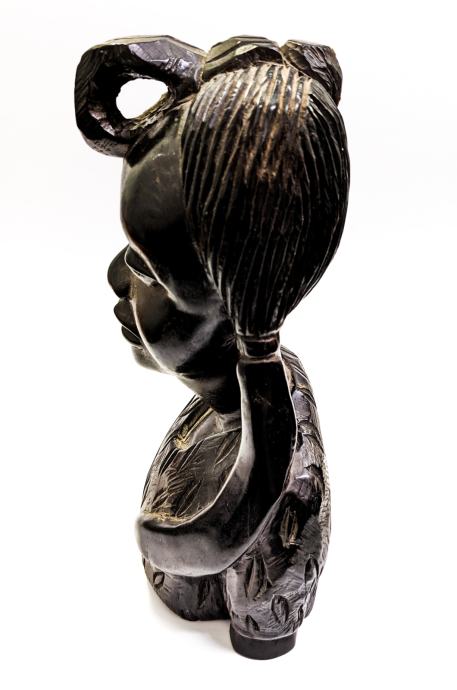 Afriški leseni plemenski kipec "Afriška princesa" 26x13x8cm
