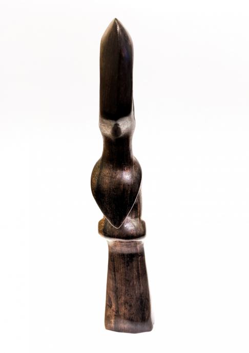 Afriški leseni plemenski kipec "Ženska Kenije" 31x7,5x5,5cm