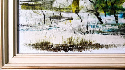 ACO DREMELJ Olje na lesonitu Vas 68cm x 47cm