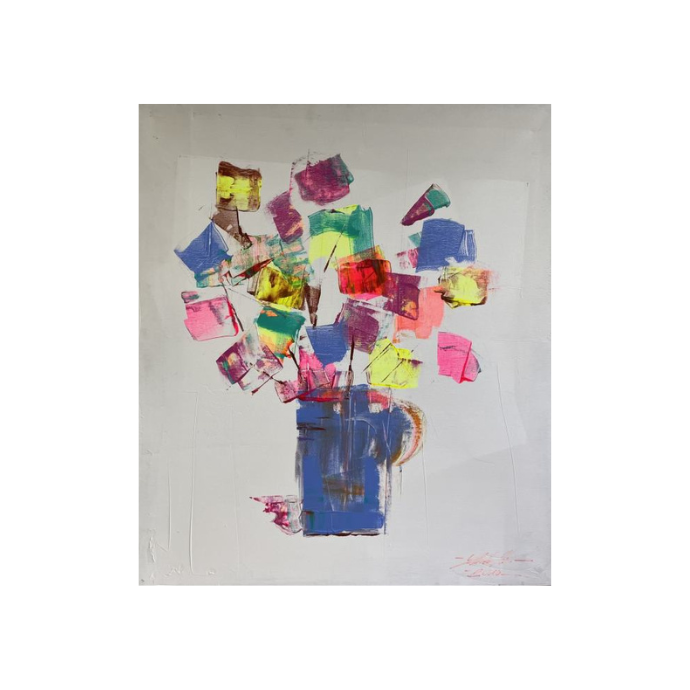 Slika, neznani avtor, akril, Šopek, 60cm x 70cm
