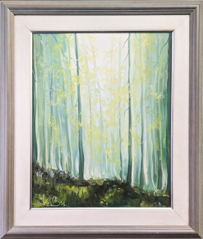BORIS KOS 96' Akril na platno Gozd 58cm x 68cm
