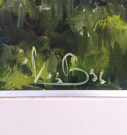 BORIS KOS 96' Akril na platno Gozd 58cm x 68cm