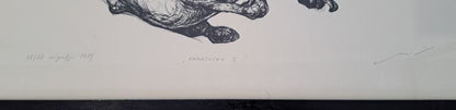 Slika Jože Marinč, grafika, Kamasutra I, 73cm x 52cm