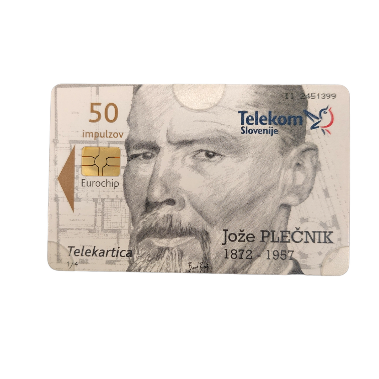 Serija telekartic JOŽE PLEČNIK 1872-1957 Telekom Sloveniji