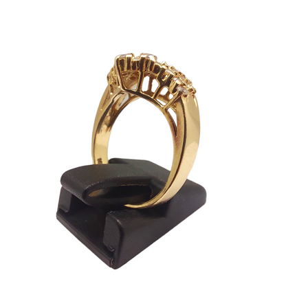 Zlati prstan "DISMAS" 14K 585/1000+DIA; masa=4.60g