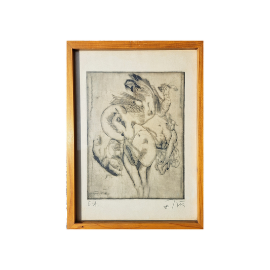 Jože Horvat JAKI, Abstrakt, grafika 29cmX39cm