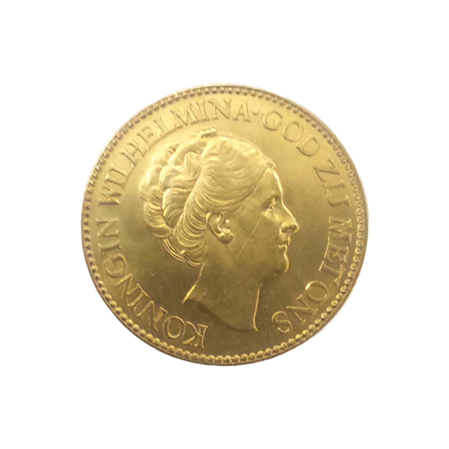Zlatnik 10 GULDEN Wilhelmina 21K 900/1000; masa=6.72g
