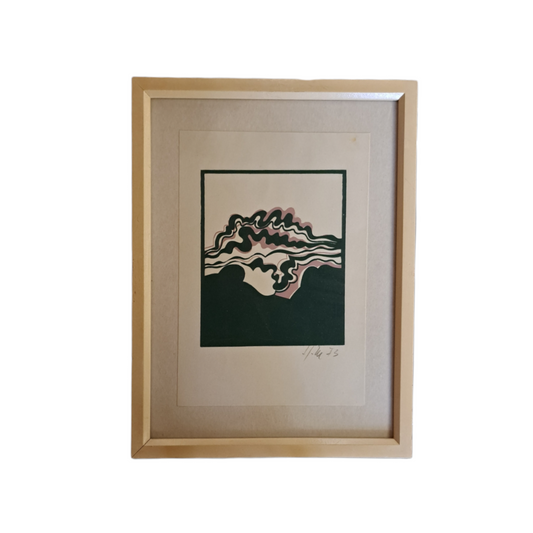 N/A; grafika; "Abstrakcija"; 25 cm x 32 cm