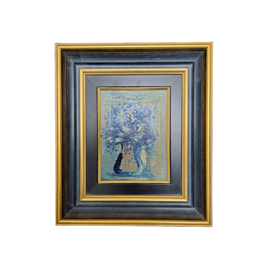 N/A; olje na les; "Abstraktni šopek"; 30 cm x 35 cm
