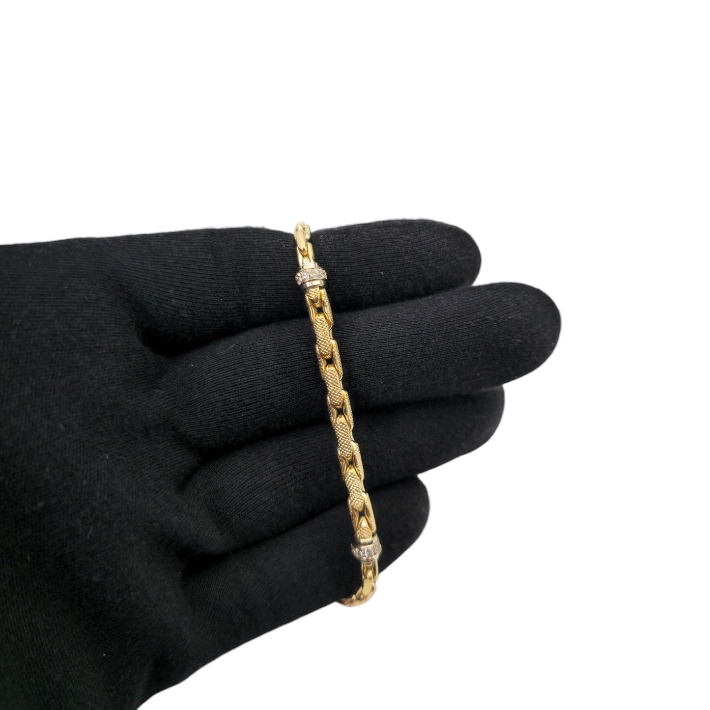 Zlata zapestnica "VINNI" 14K 585/1000; masa=8.23g