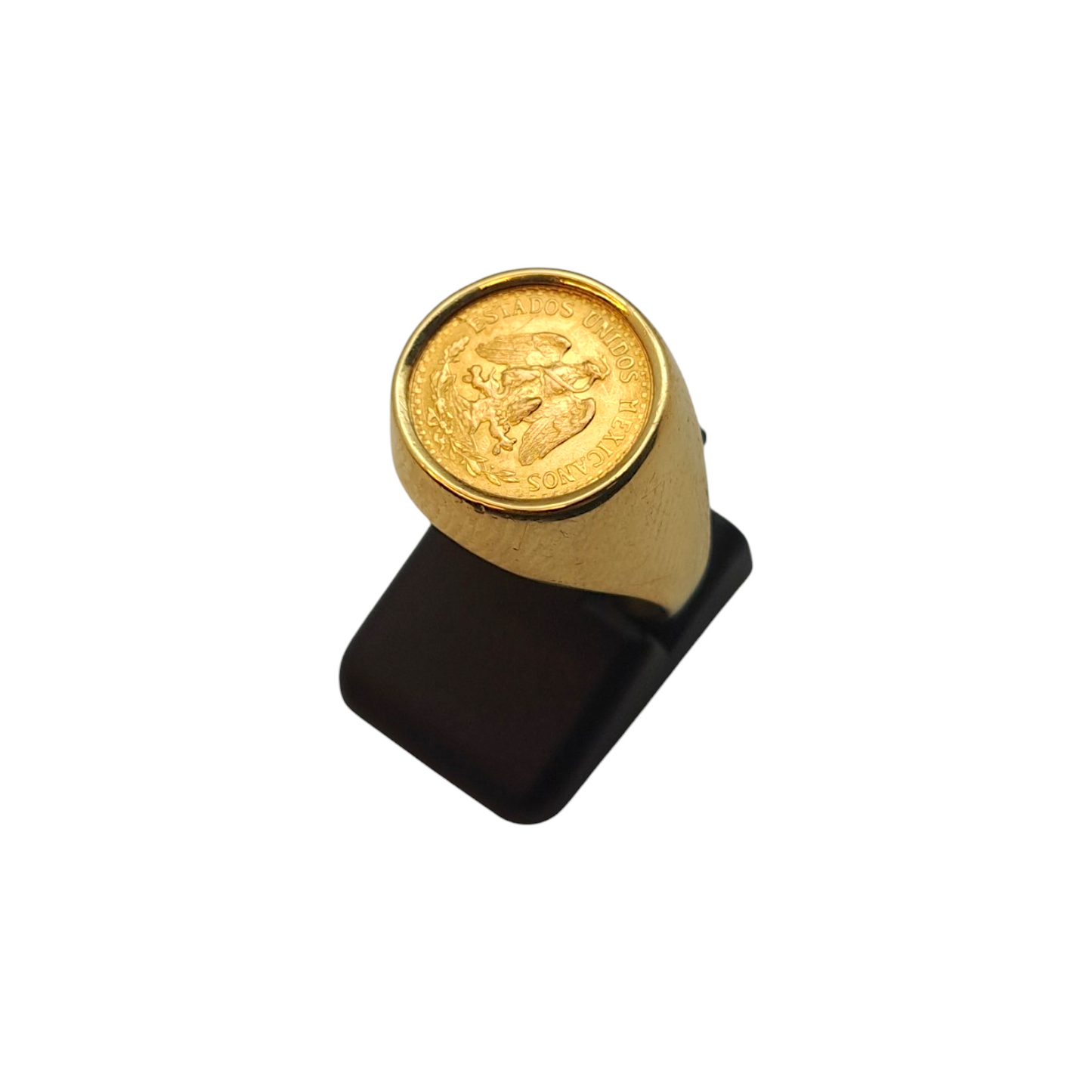 Zlati prstan "PEDRO" 14K + 21K; masa=8.47g