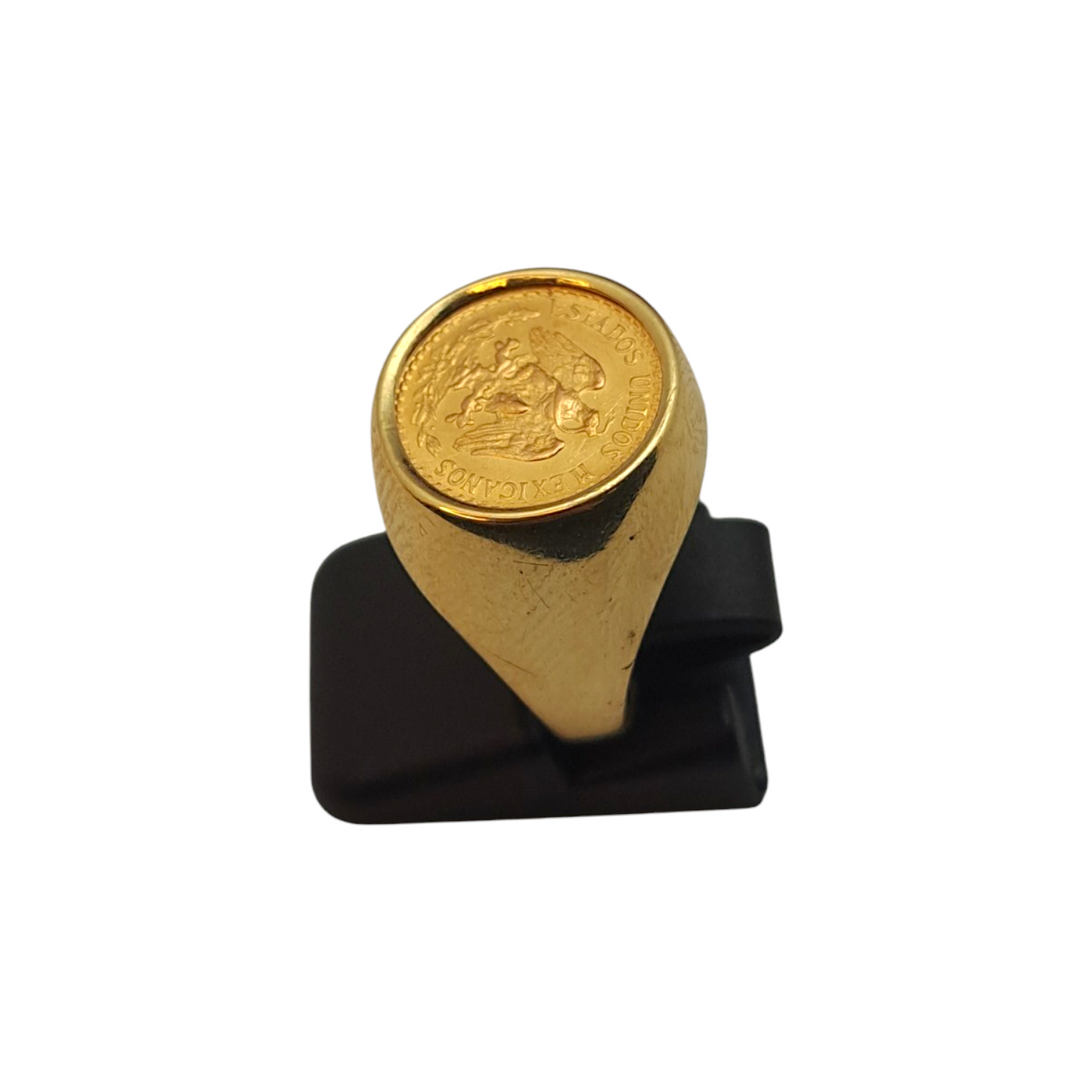 Zlati prstan "PEDRO" 14K + 21K; masa=8.47g