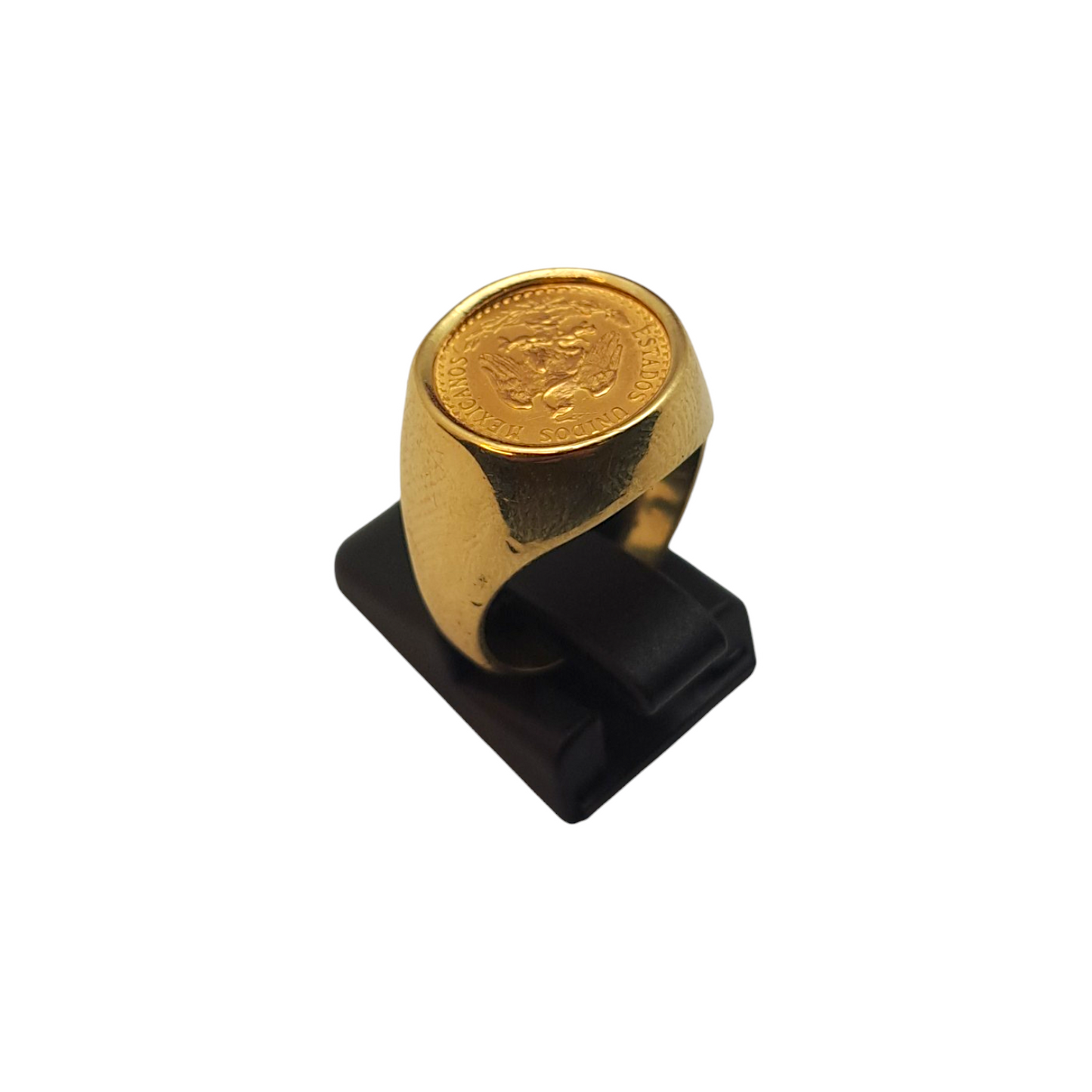 Zlati prstan "PEDRO" 14K + 21K; masa=8.47g